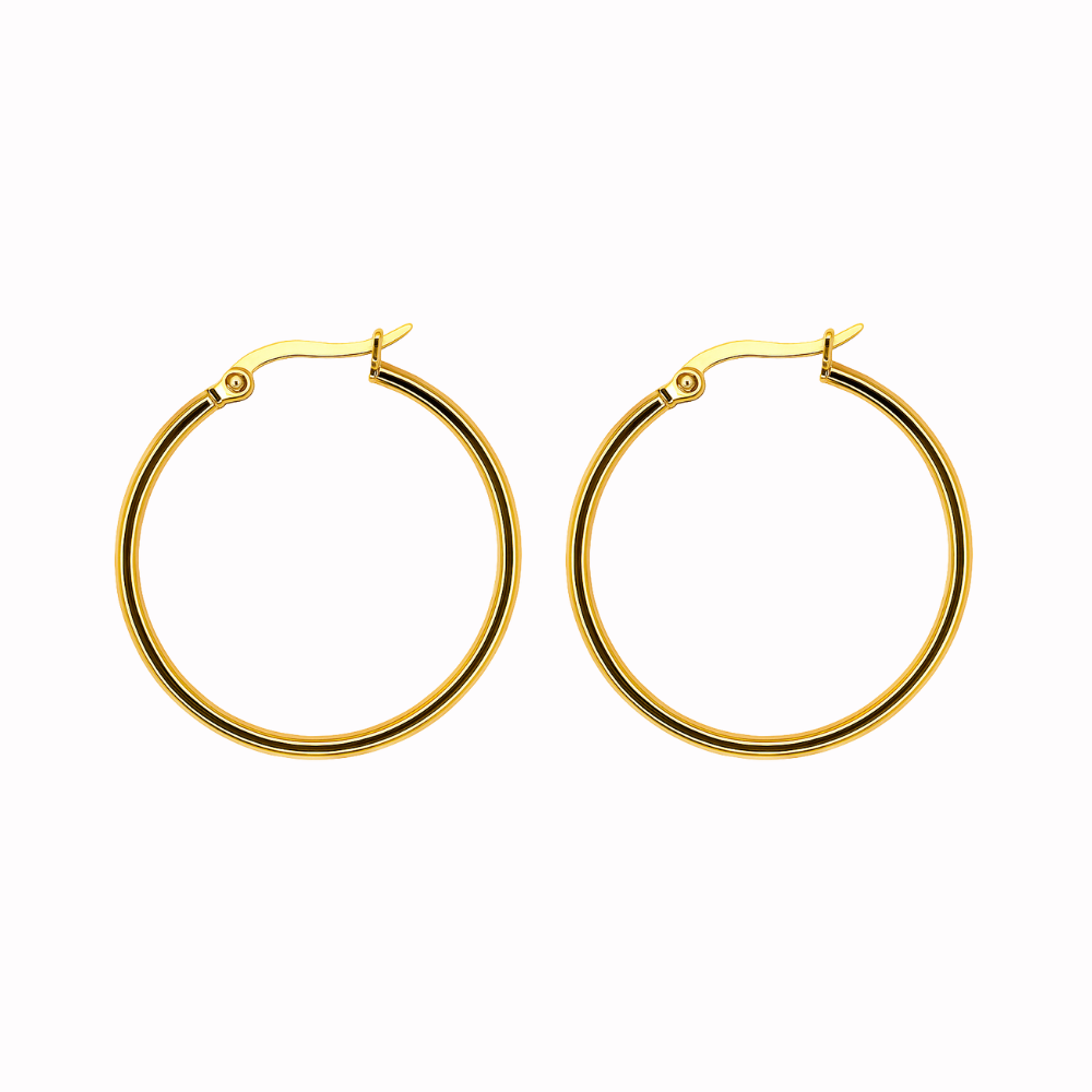 Boucles Créoles 35mm - Acier inoxydable